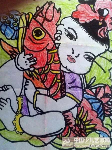 百福年画墙贴画客厅,展现新年气息的年画