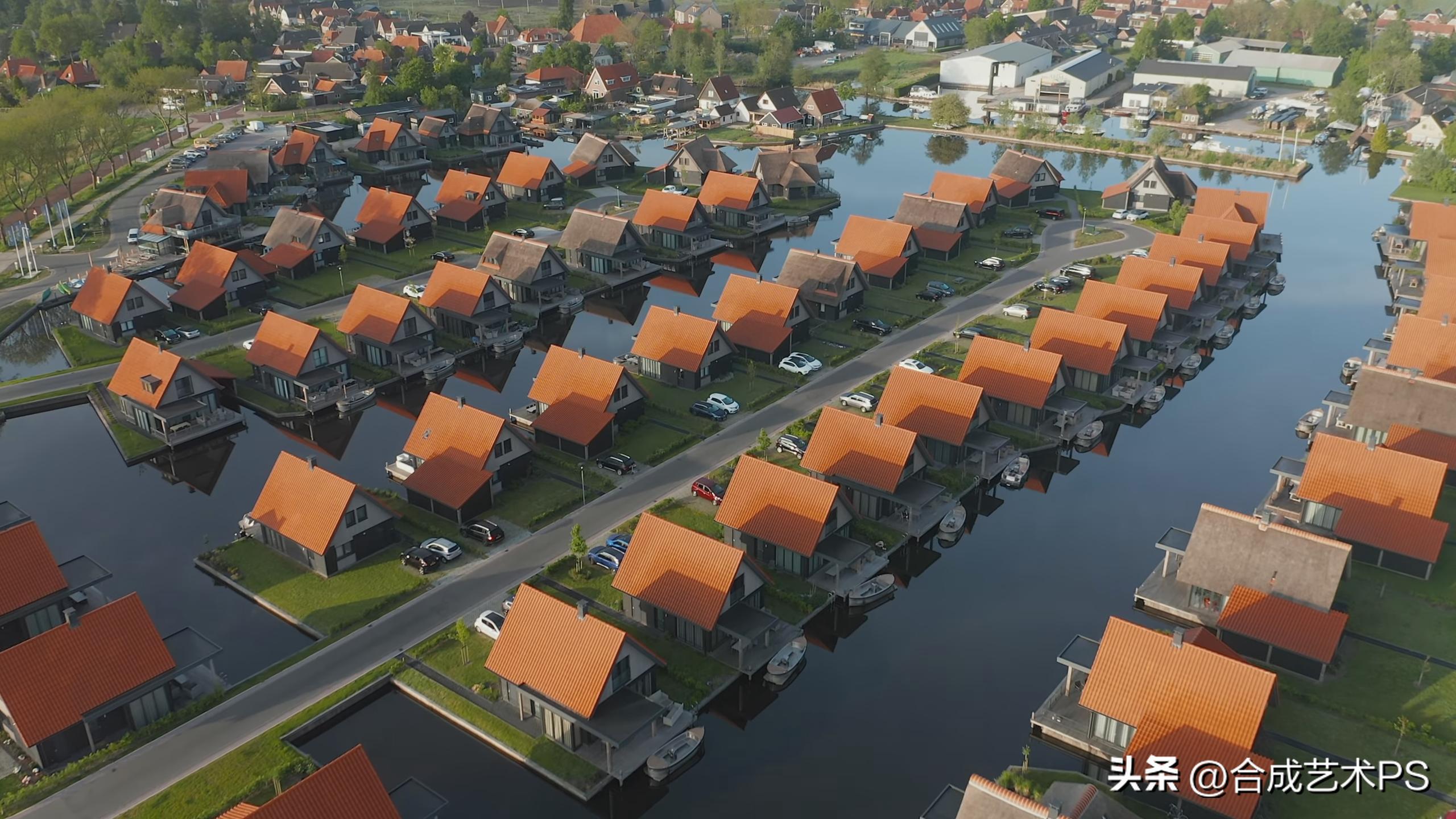 风车王国荷兰,荷兰田野中的风车