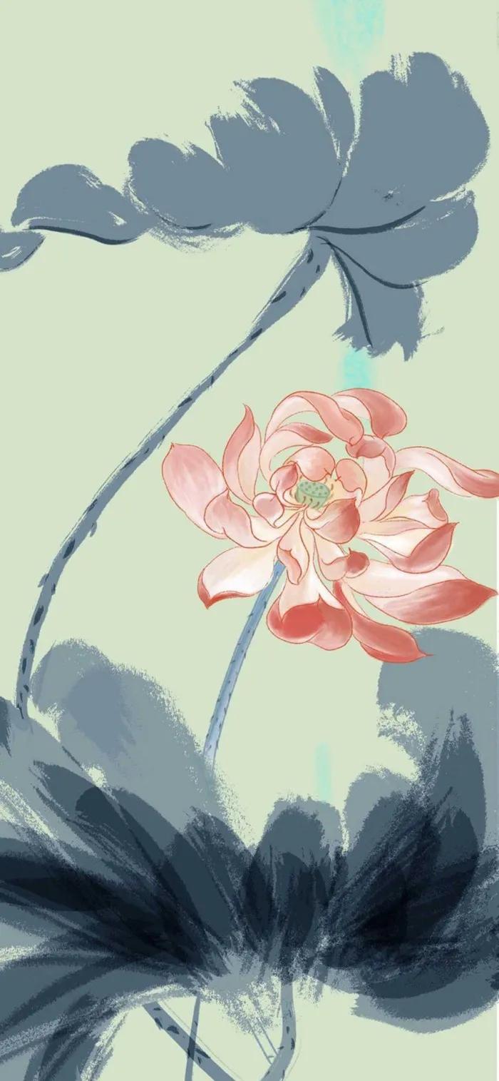 水墨画图片壁纸,手绘壁纸唯美意境水墨