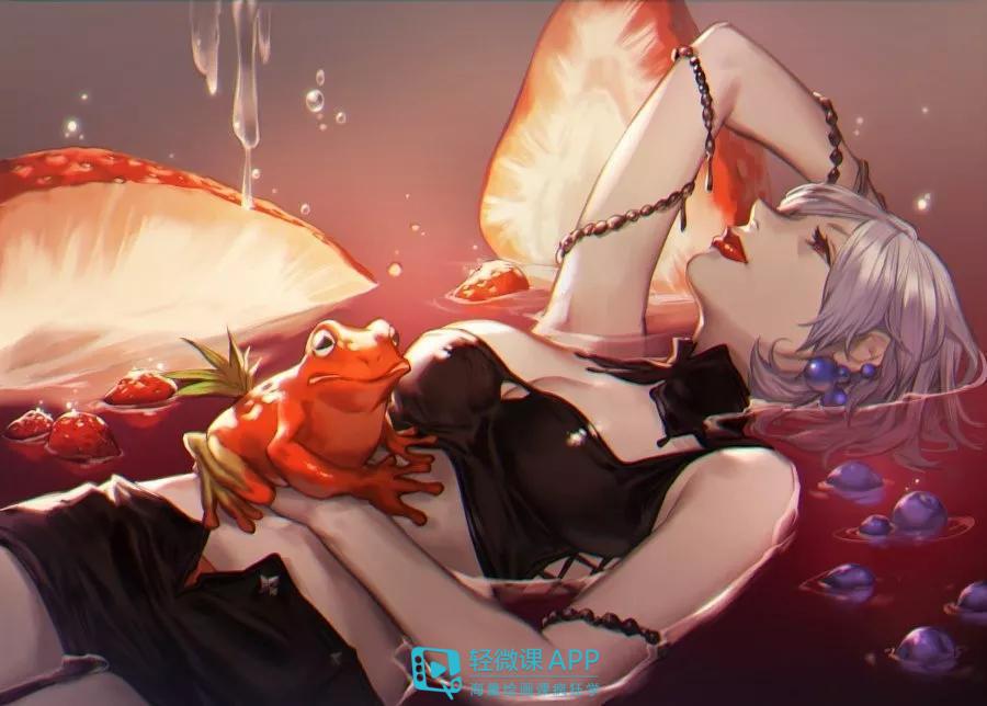 动漫眼睛上色画法教程板绘,指绘教程眼睛上色