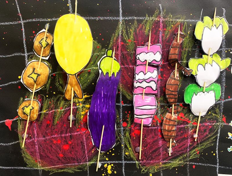 舌尖上的美味儿童画加文字介绍,少儿画苑图片