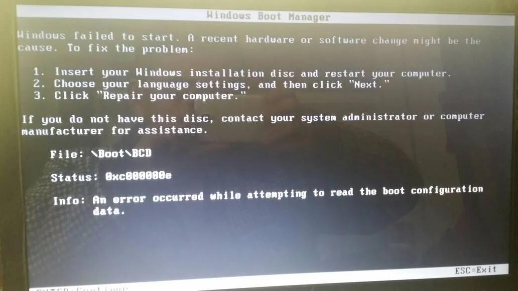 重装系统出现bootbcd错误怎么办,u盘重装系统f12出现画面