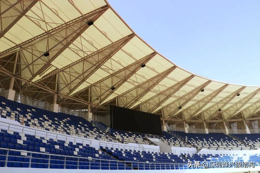 膜结构体育场看台,武威球场膜结构安装
