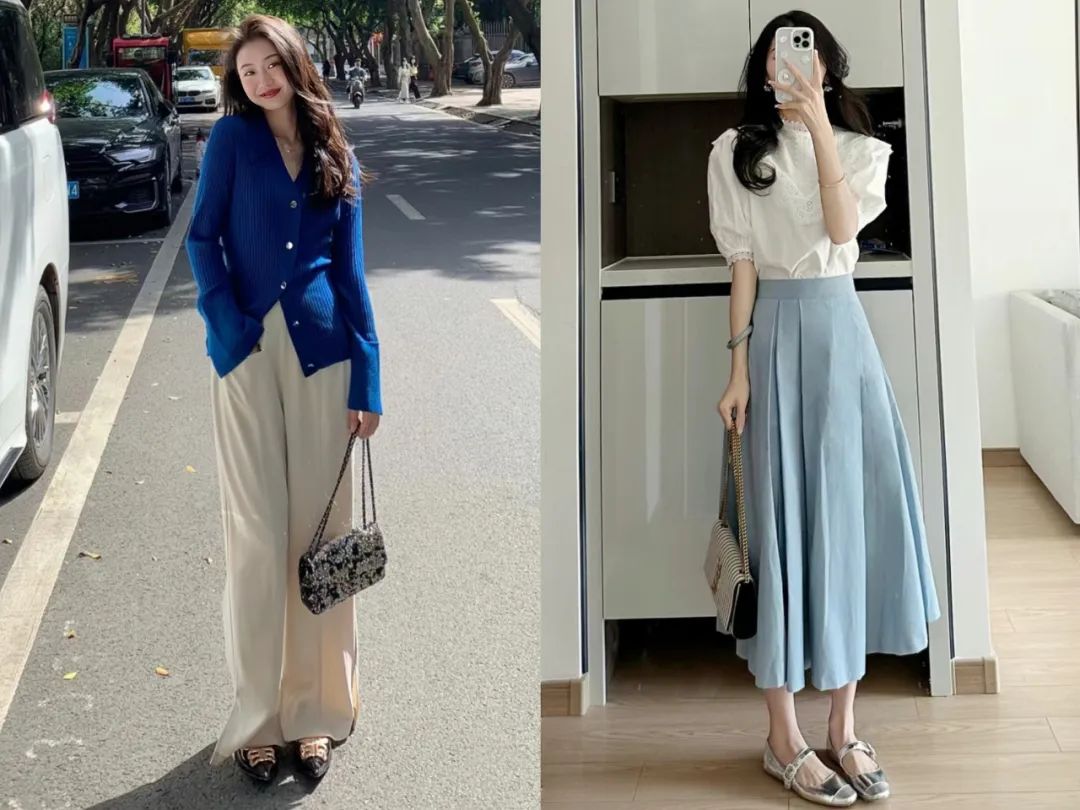 蓝白色系穿搭推荐,蓝白的搭配