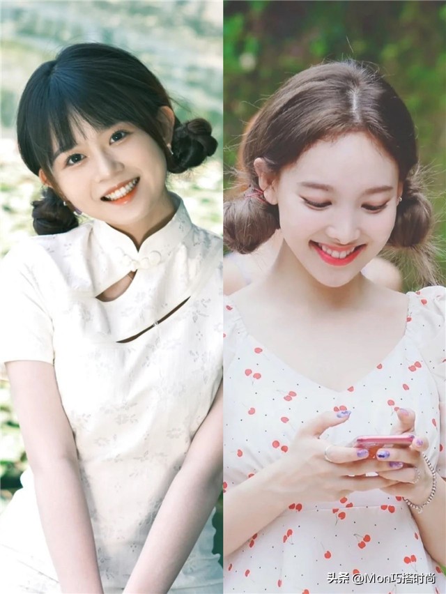 3种洋气减龄显脸小的扎发教程,适合圆脸的减龄扎发