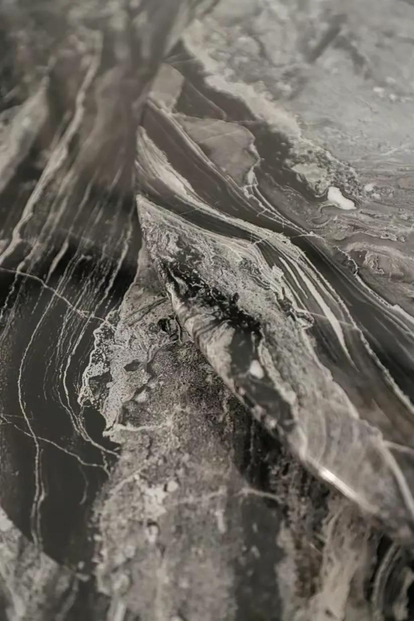 意迪森大理石餐桌,天然大理石餐桌轻奢高端设计感