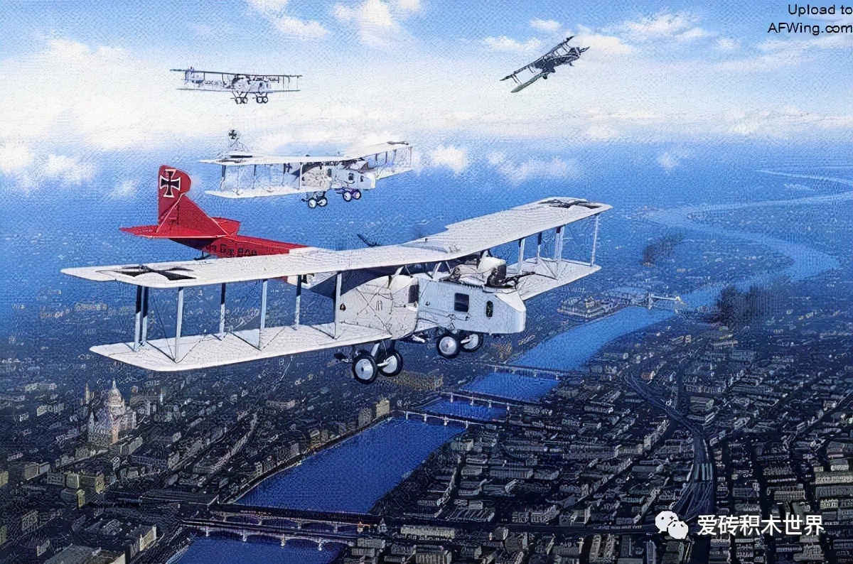 「爱砖MOC每日推送」用积木在现实中游玩战地1一战哥达式轰炸机