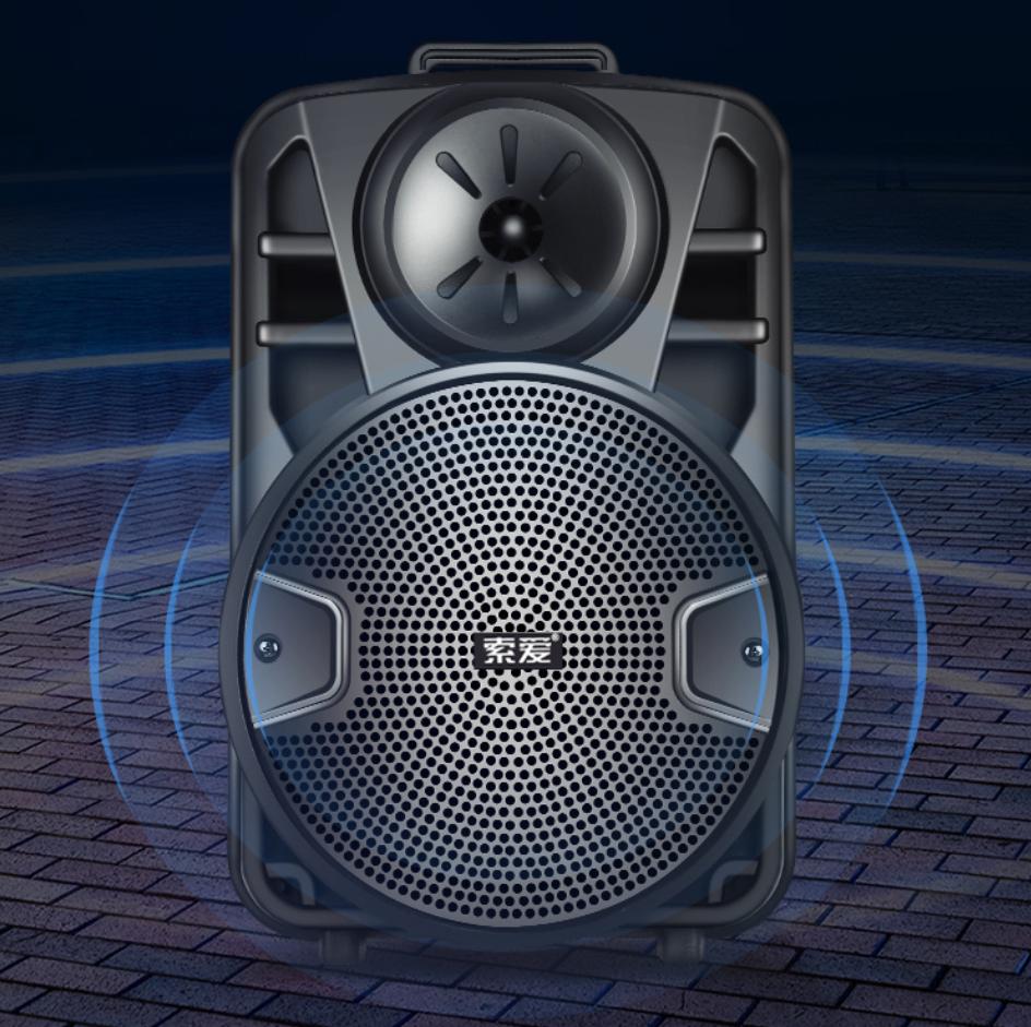 索爱户外k歌便携式广场舞音箱,索爱广场舞音箱带蓝牙显示屏