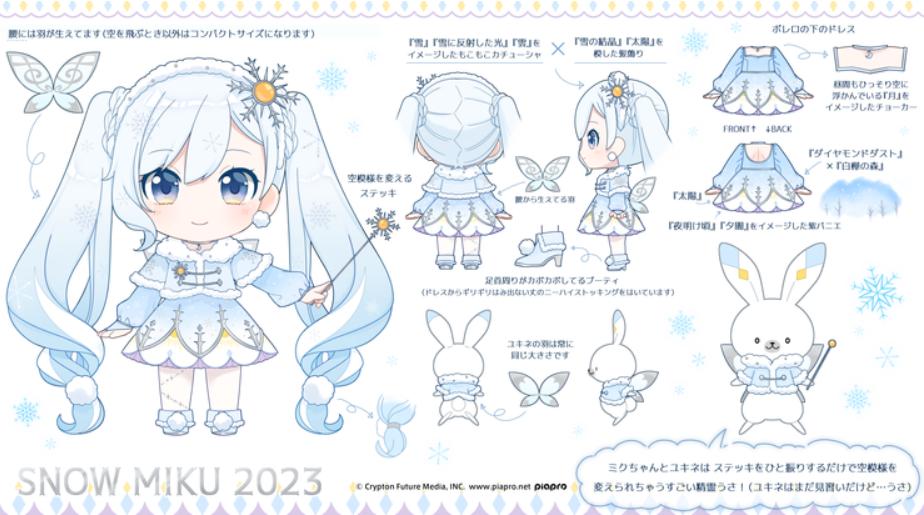 2023雪初音,2022年雪初音设定图