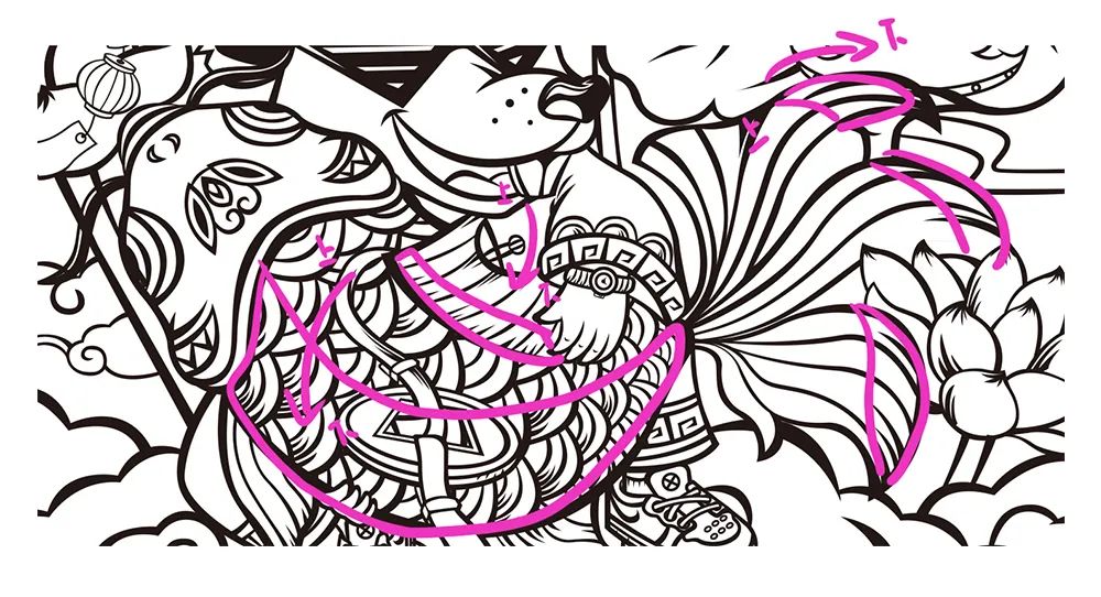 国潮风海报创意设计,国潮插画手绘初学者入门教程