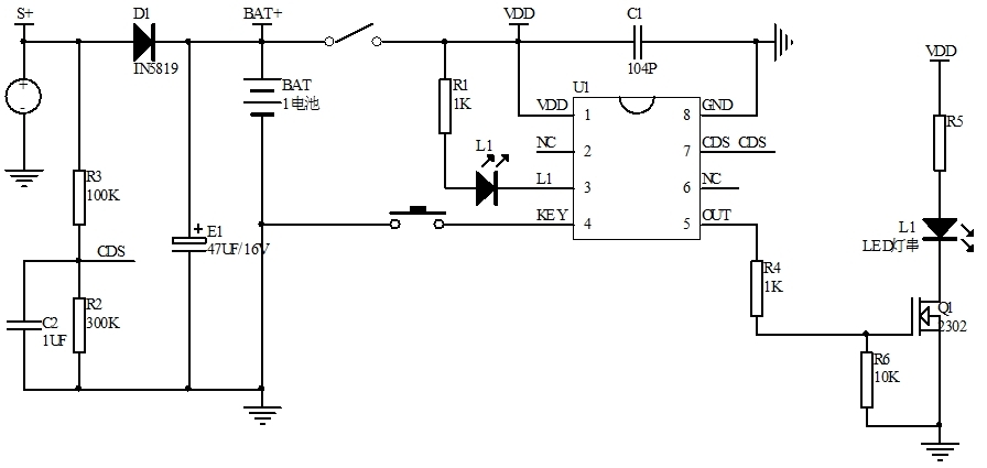 太阳能电池灯串,led灯闪光芯片