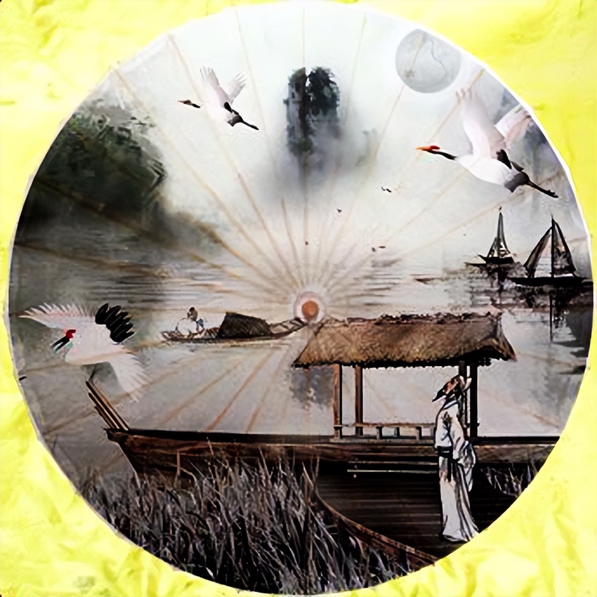 伞的历史来源图片,古代伞的作用与用途