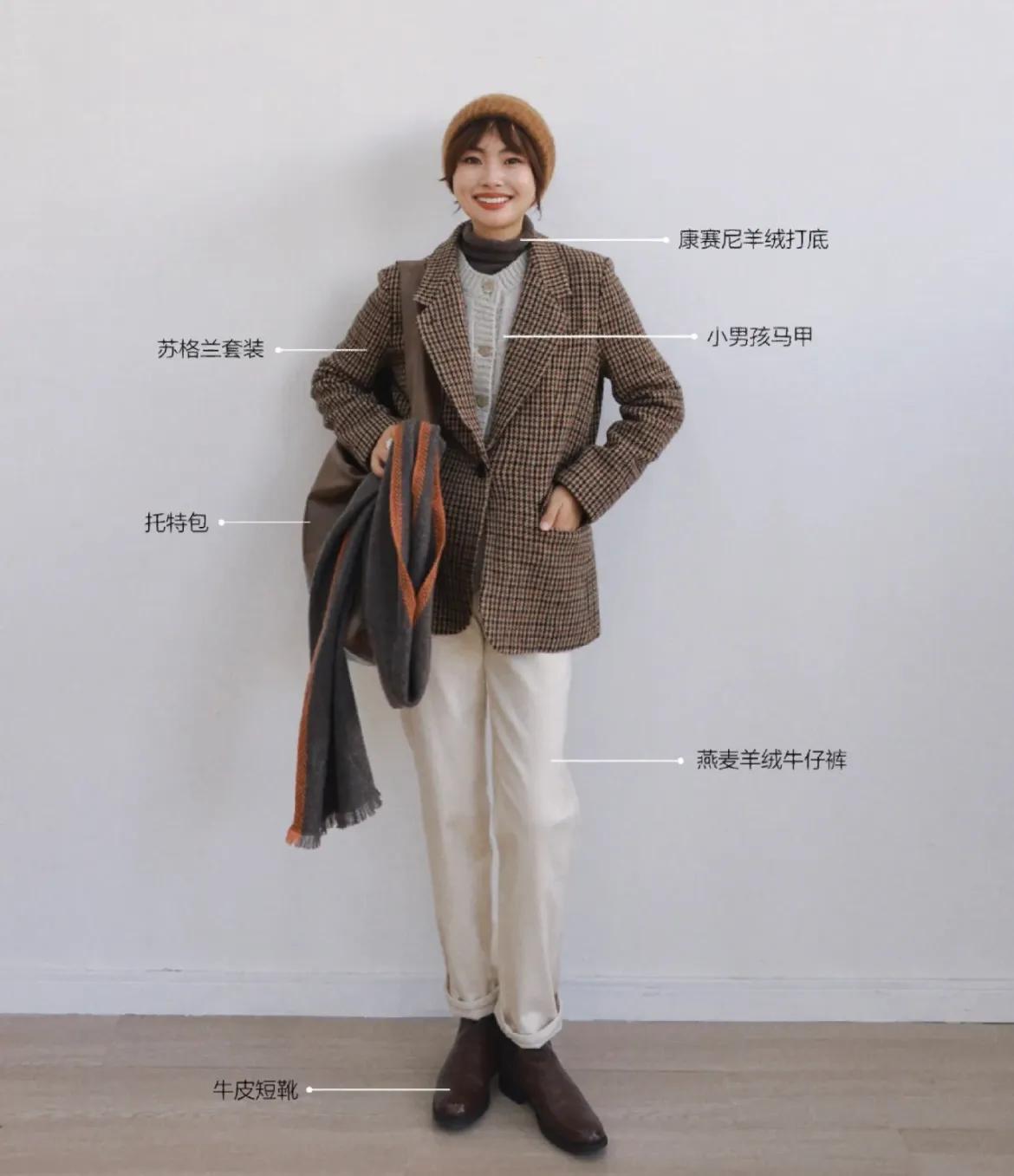 高档毛呢男格子西装短款英伦风,英伦风格子西装外套男款