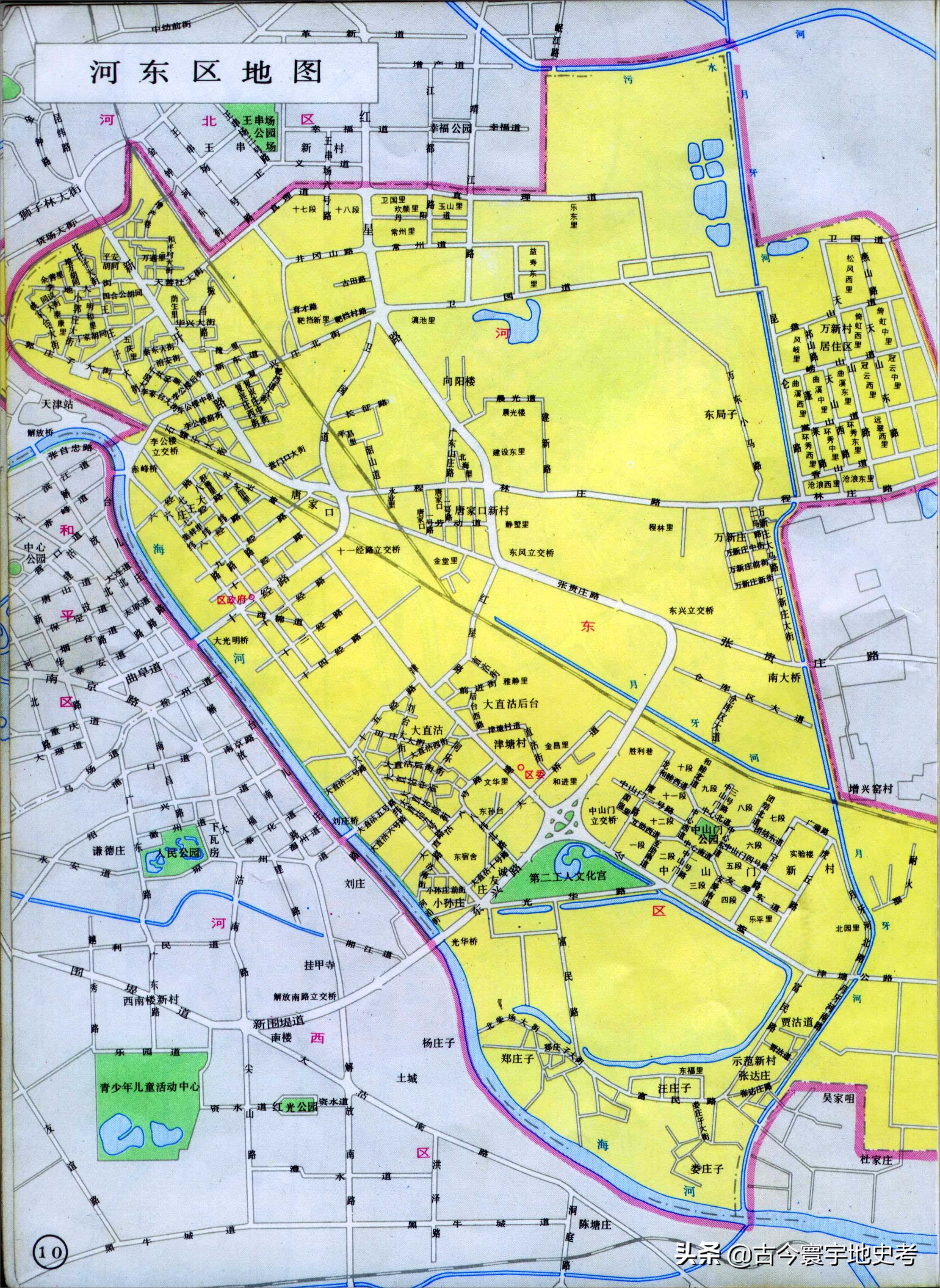 天津市各区行政区划图高清,天津市河东区行政区划图