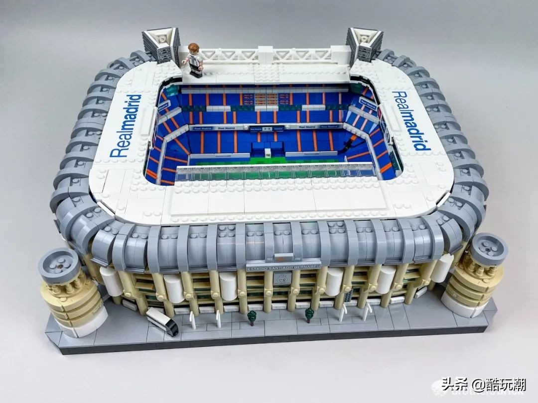 乐高伯纳乌足球场3800块,乐高皇家马德里球场