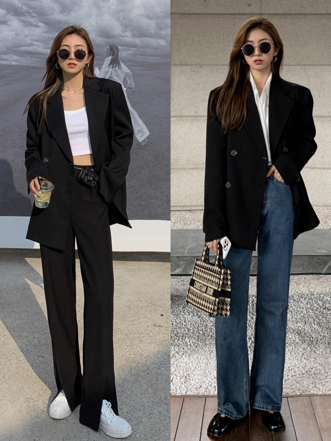 卫衣让位秋天流行西装时髦,西装配卫衣的秋冬氛围感