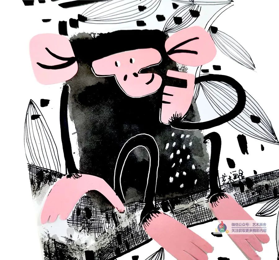 儿童画剪贴创意画教程6到12岁,儿童画猴教程