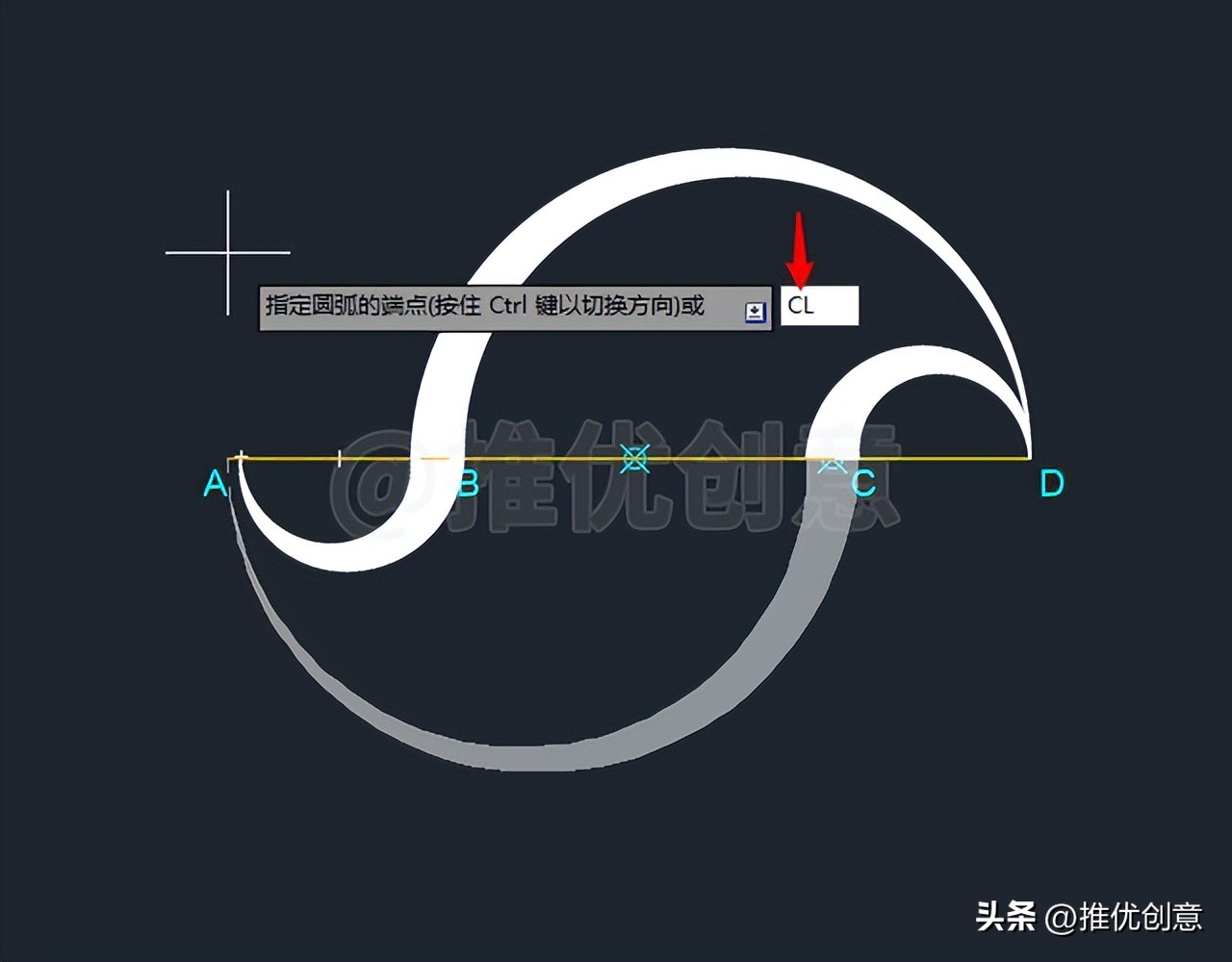 cad绘图多段线圆弧的画法,cad圆弧渐开线的简易画法