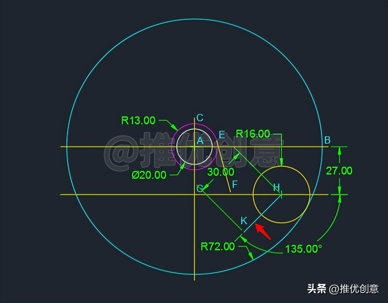 cadr22圆弧的绘制,cad2007怎么画r10的圆弧