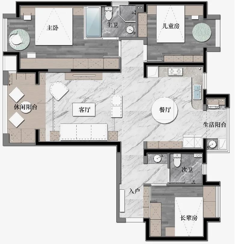 112平轻奢,110平轻奢私宅越简越生活