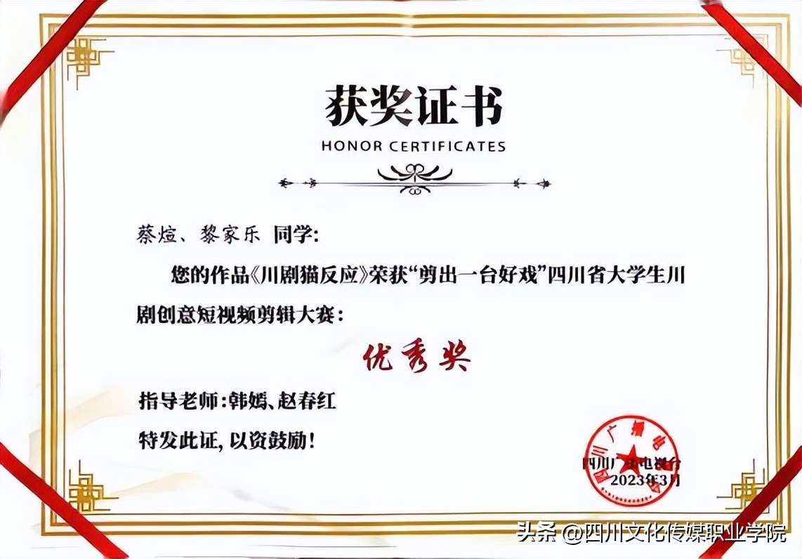 数字媒体艺术四川高校,四川青年川剧赛获奖名单