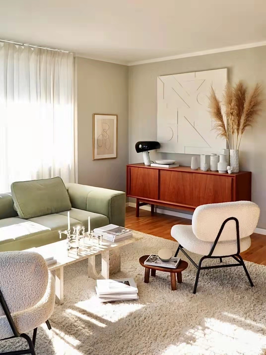 横厅漂亮隔断设计效果图,大横厅阳台客厅一体设计