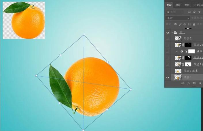 ps创意橙子制作教程,ps人脸与花创意合成