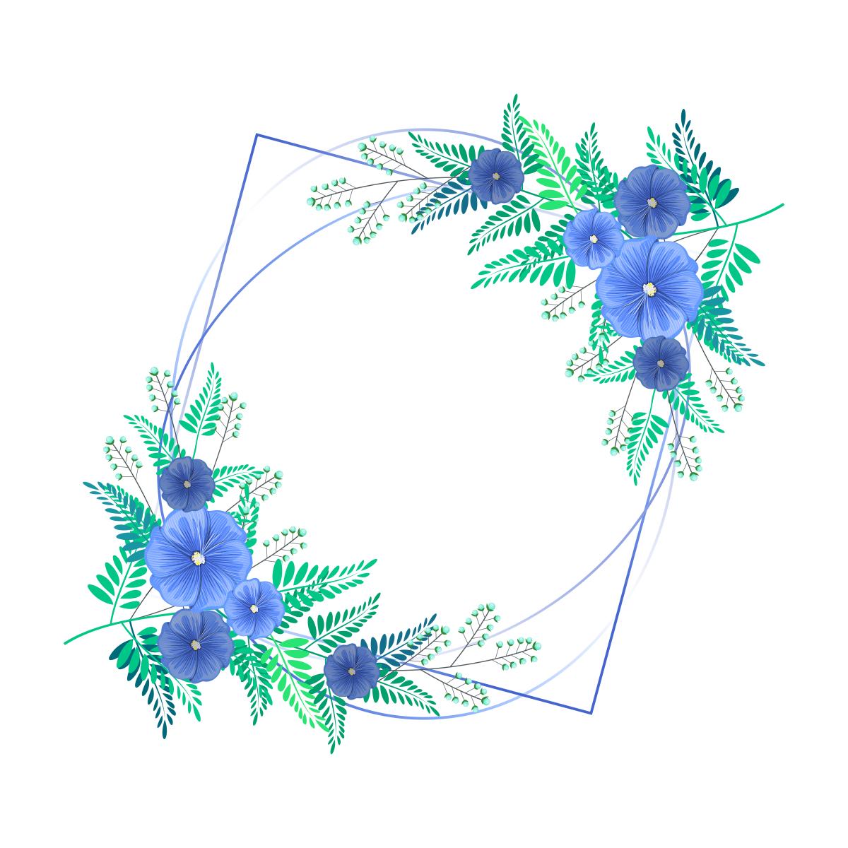 漂亮的彩色边框图片大全,好看的绿叶边框