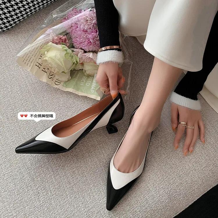 法式设计师款鞋,法式尖头单鞋设计师