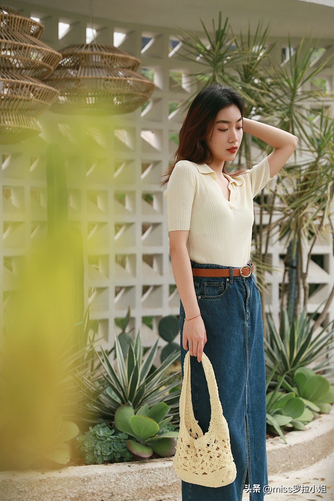 小个子雪纺v领上衣质感,女生穿搭ins高级质感上衣