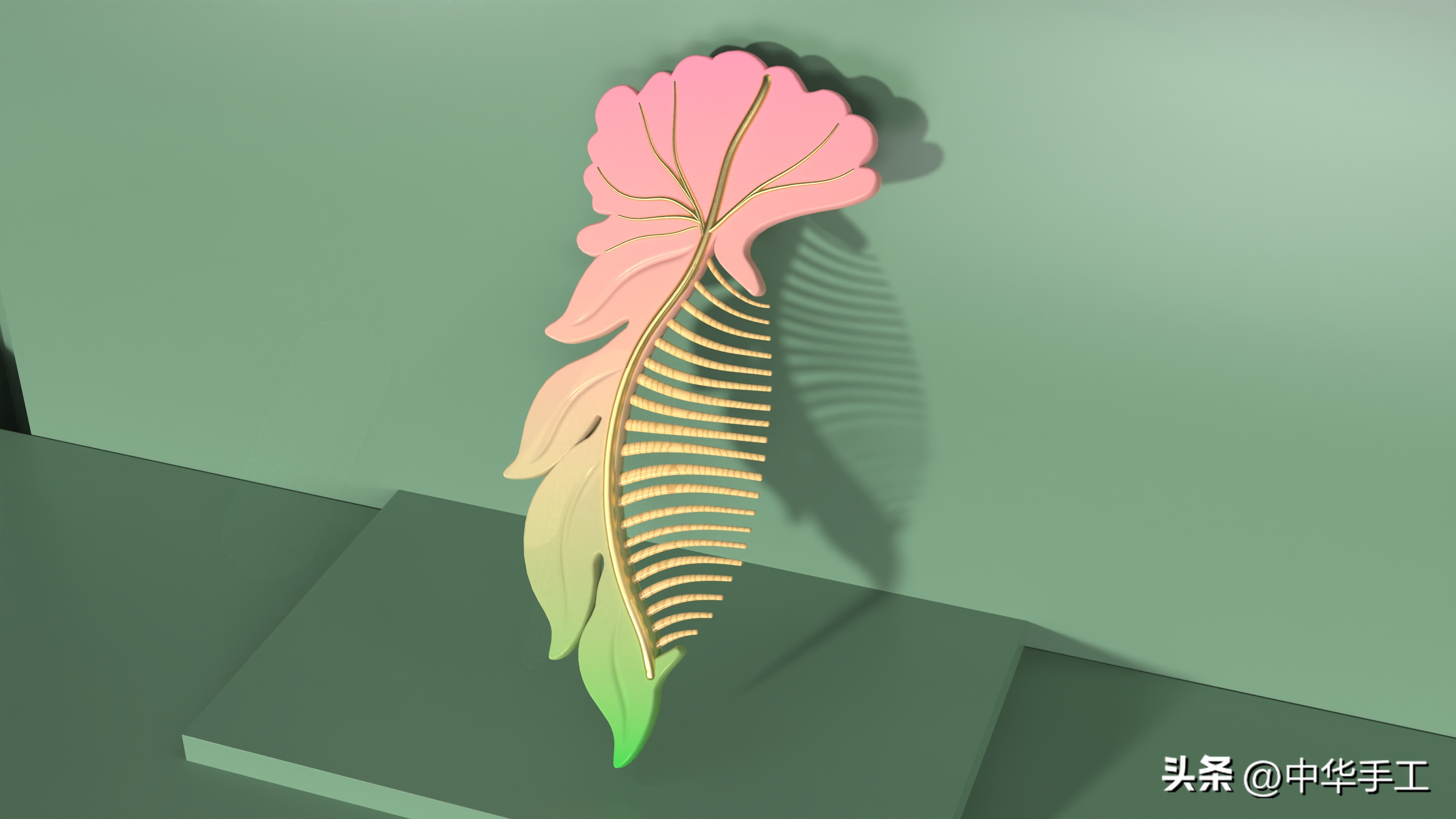 木梳简单设计图,手工木梳设计