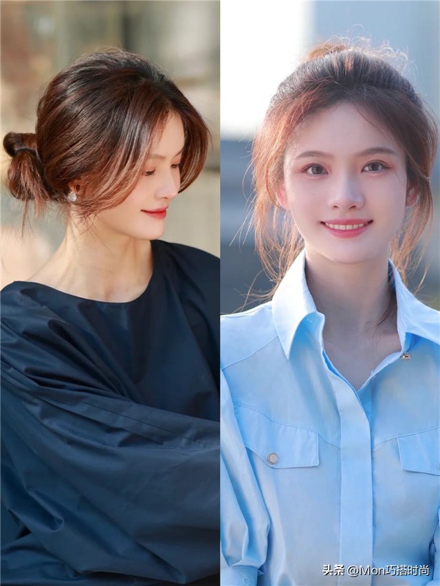 3种洋气减龄显脸小的扎发教程,适合圆脸的减龄扎发