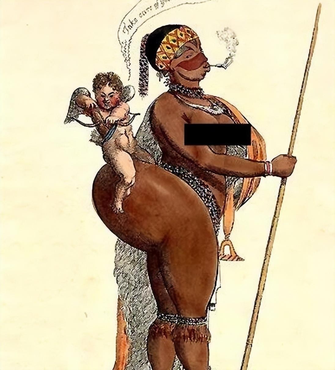 南非少女巴特曼照片,南非萨拉巴特曼标本