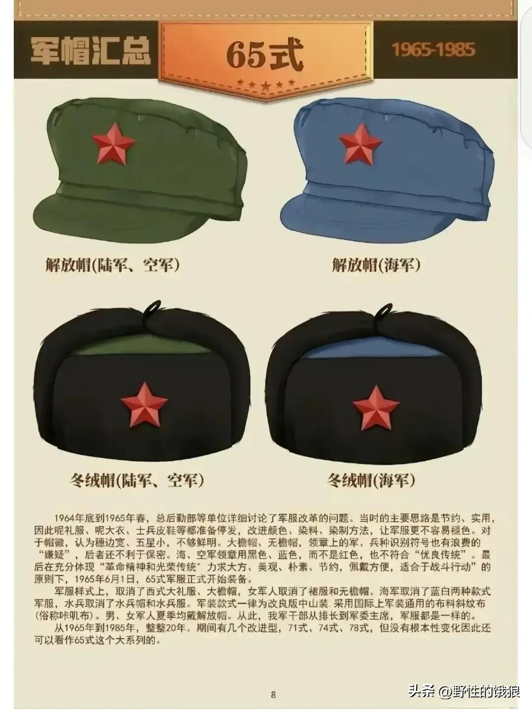 军帽历代,建国初解放军帽徽