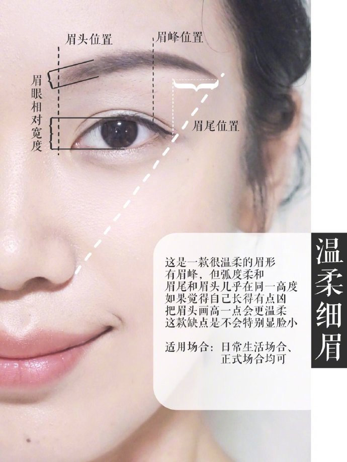 甜美温柔气质时尚的眉形,十种最好看的眉形