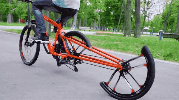 自行车轮胎改装全过程,史上最牛自行车轮胎