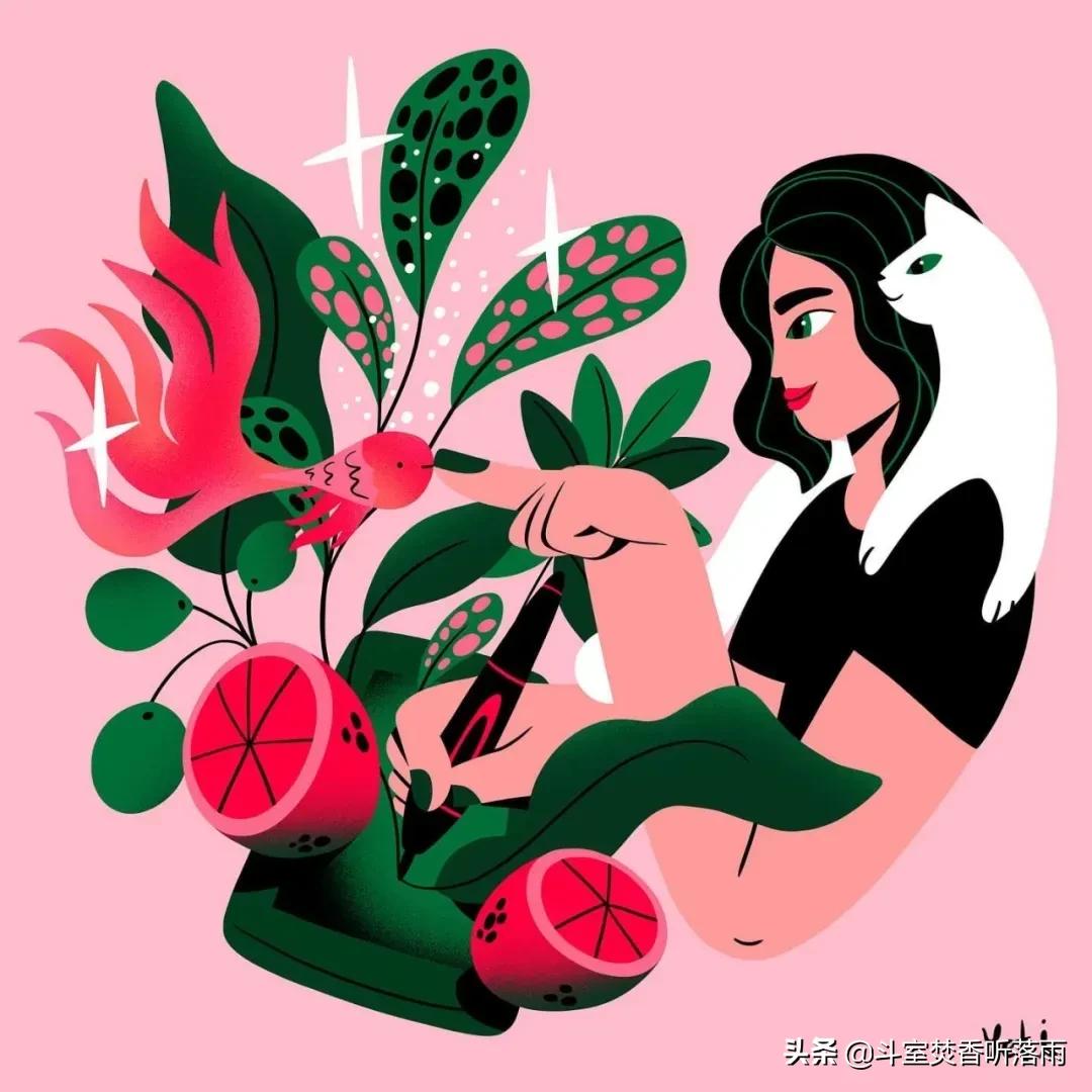 喜欢一个人会做蠢事说傻话,喜欢一个人独处的插画