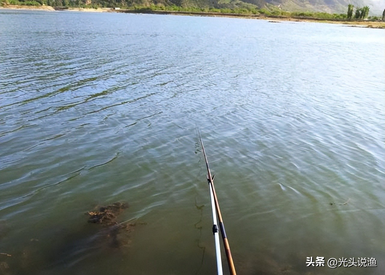 高速堵车司机无聊的拿出鱼竿钓鱼,高速公路堵车钓鱼中鱼