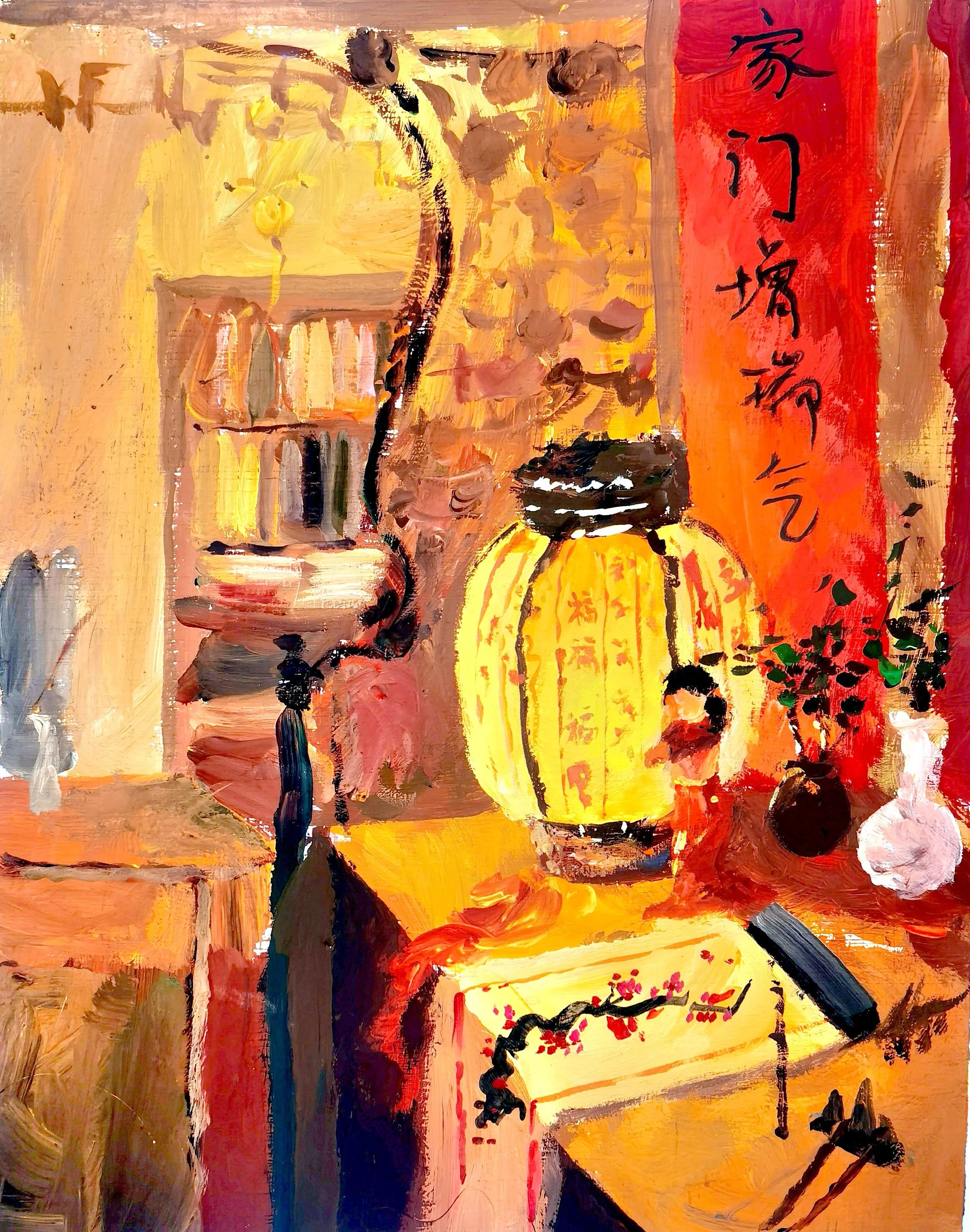 叶县迎国庆书画展,叶县融通实验高中国庆画展