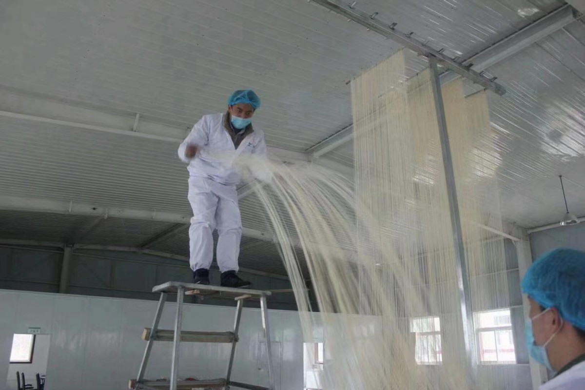 手工挂面致富,镇安云盖寺手工挂面