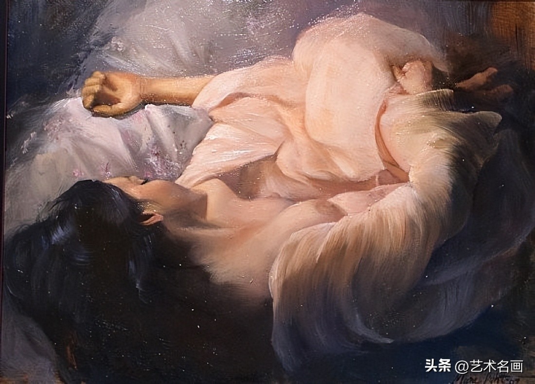 宫廷风少女油画,西方古典油画女油画家