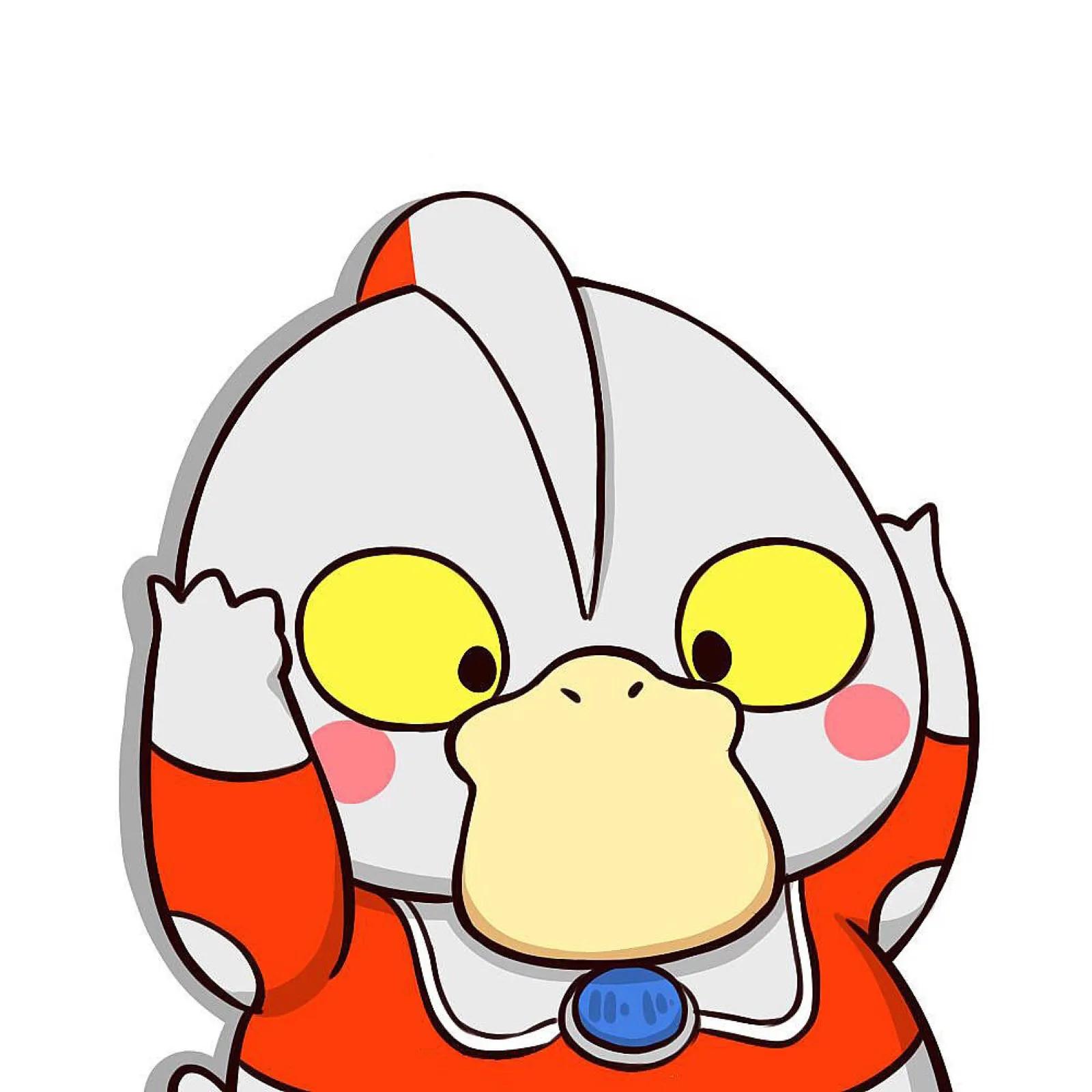 可达鸭头像原版,可达鸭系列头像插画