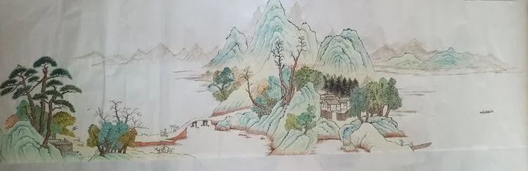 仁山智水山水画,仁山智水书法作品