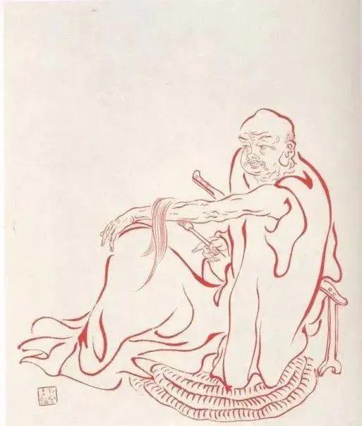 工笔白描罗汉图这线条美绝了,罗汉佛工笔白描图片