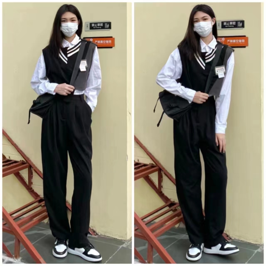 外穿洋气马甲搭格子衬衣,衬衫马甲叠穿什么外套