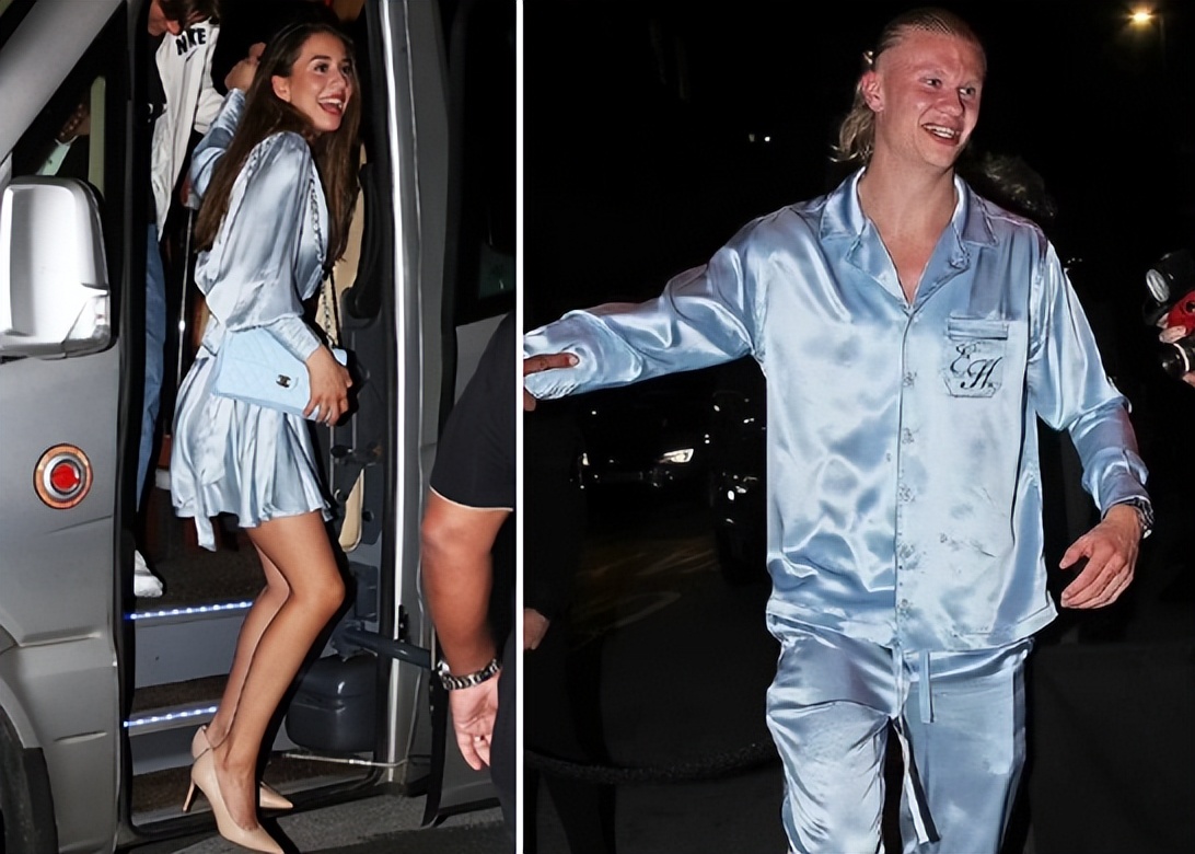 哈兰德女友参加派对,哈兰德女友礼服