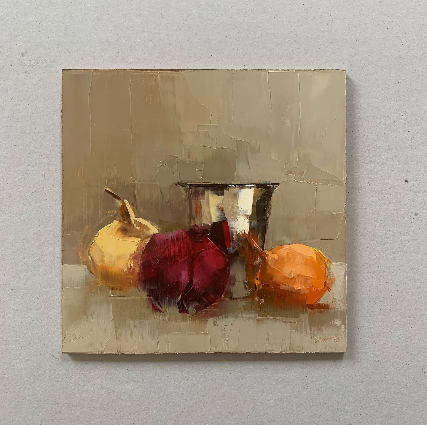 大色块静物油画,油画静物花卉色块