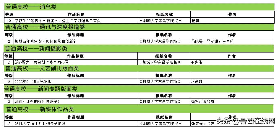 喜报！聊城大学东昌学院荣获多个奖项！