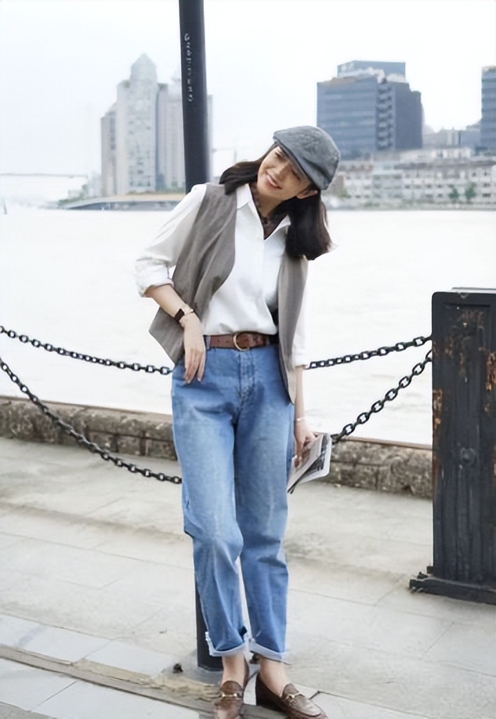 三木鞋业女款乐福鞋,三木真时尚穿搭