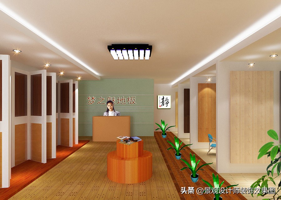 木地板店设计效果图大全集,品牌地板专卖店设计效果图大全
